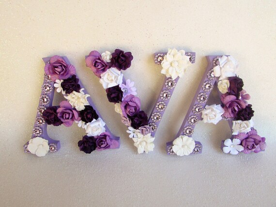 Custom Name Ava Floral Name Letter Flower Letter Ava Etsy