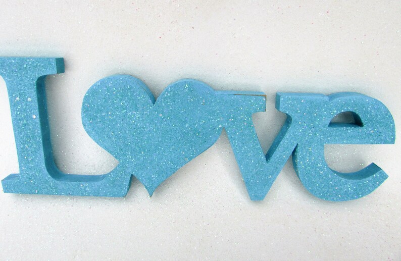 custom name glitter letters blue glitter love love name etsy