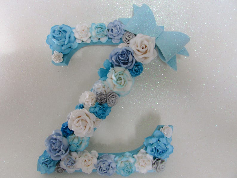 Baby Shower Decor Fl Letter Z Custom Flower Image 0