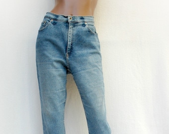 VINTAGE - "Starway" jeans size 12/14 (US), vintage jeans for women, vintage jeans for men, stretch jeans, wide jeans, retro jeans,80's jeans
