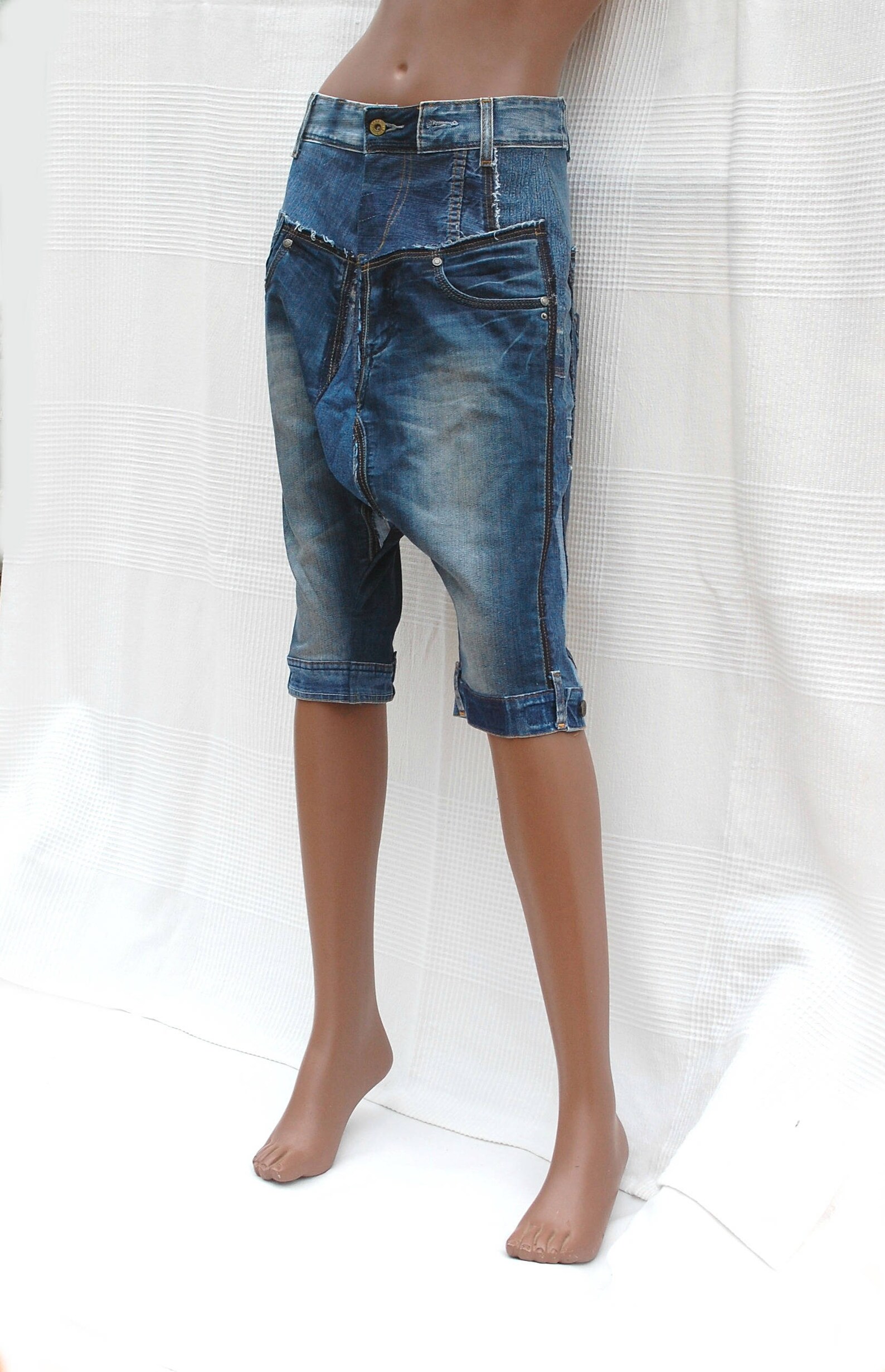 Short Sarouel Femme Rayé - Marque One Step - Taille S - Couleur Noir - Neuf Sans étiquettes