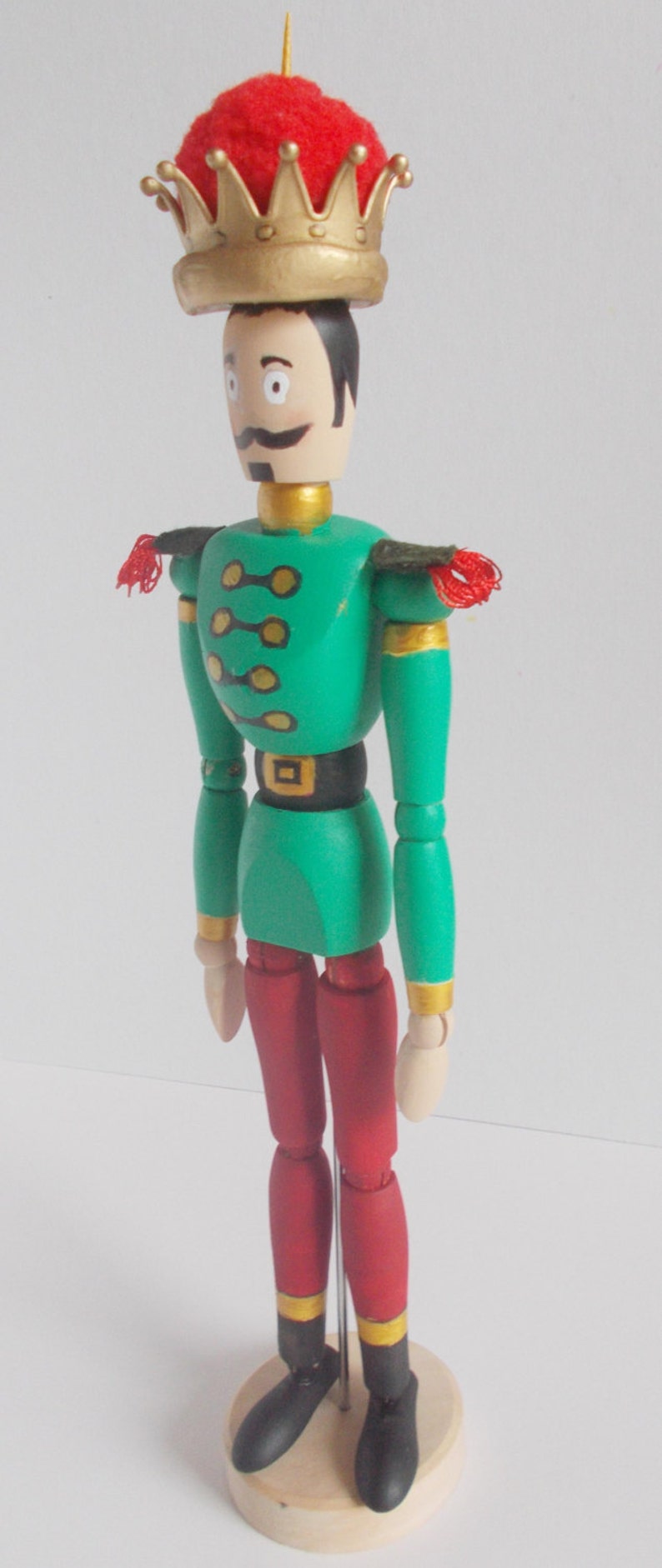 Nutcracker, art doll sculpture wooden figure