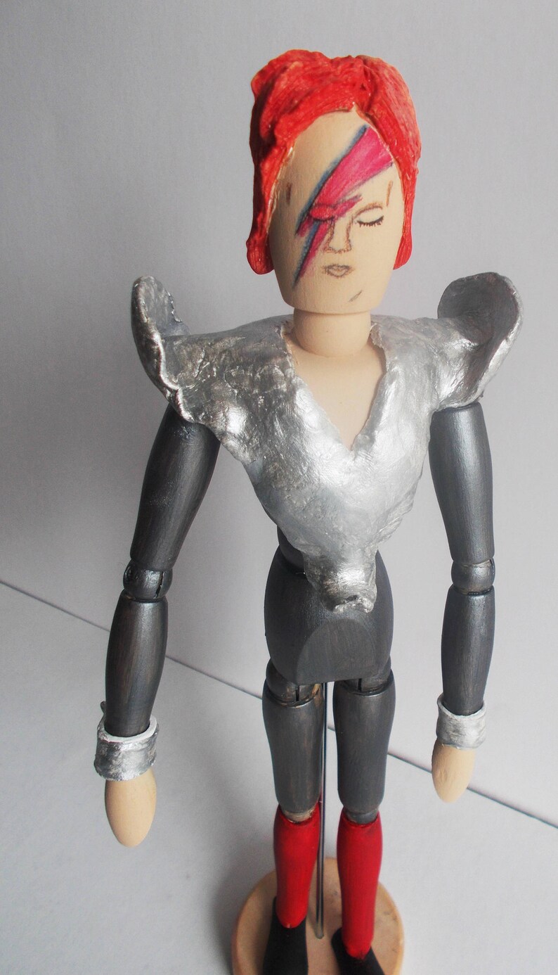 SALE Nutcracker, Art Doll Sculpture Wooden Figure Hand Painted Wooden