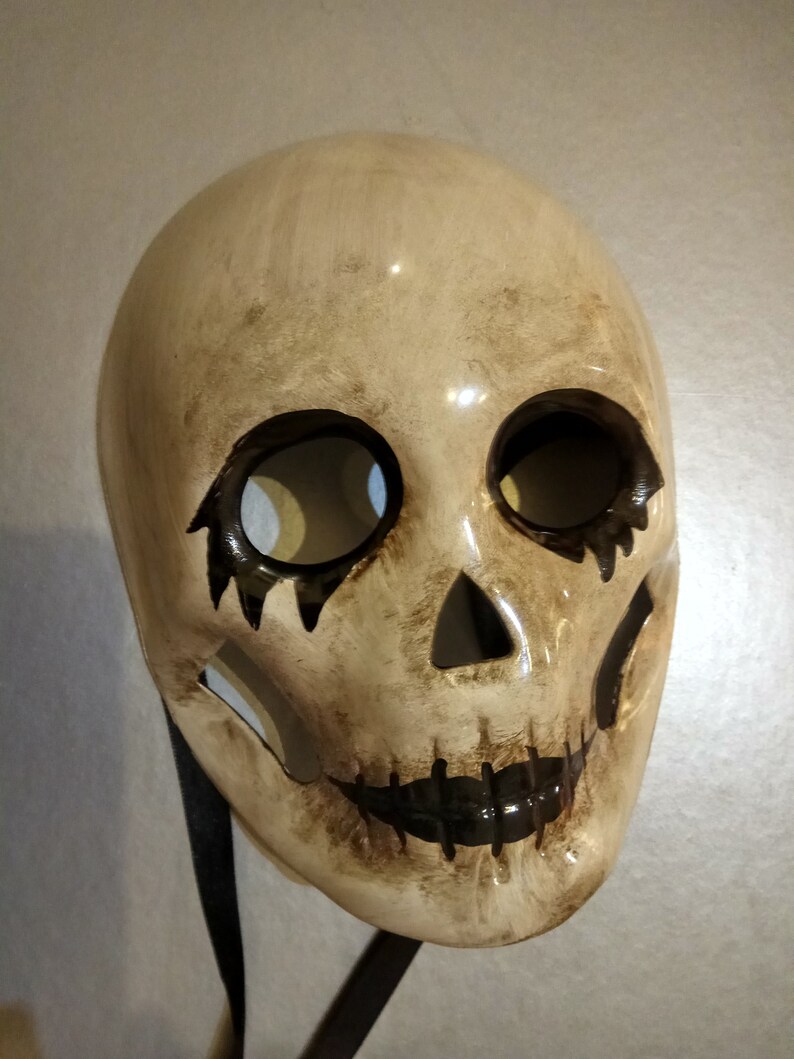dia de los muertos full face handmade painted mask acrylic non toxic colours skeleton day of the dead masquerade costume party mademeathens