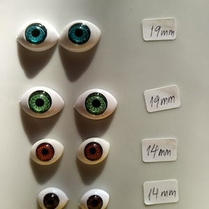 ACQUISTA 2 E RICEVI 1 GRATIS occhi ovali piatti verdi/blu 19 mm/marroni 14 mm bambole artistiche occhi da bambino creature scolpite bambole snodabili aspetto realistico