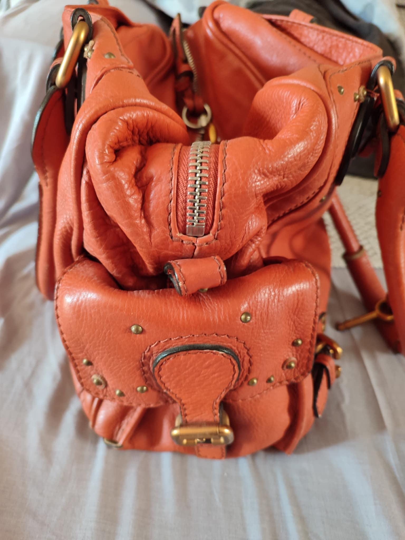 Chloe Vintage Paddington Tote Bag Leather Authentic Shoulder