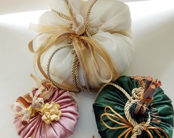 velvet pumpkins handmade all season ornaments decorative unique gifts home decoration pumpkin ornaments by mademeathens elegant and chic