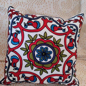 Handmade Embroidered Pillow Cover: Bohemian Home Decor (17.7&quot;x17.7&quot;)