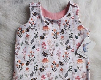 Baby Romper Bumble Bees Spring Flowers