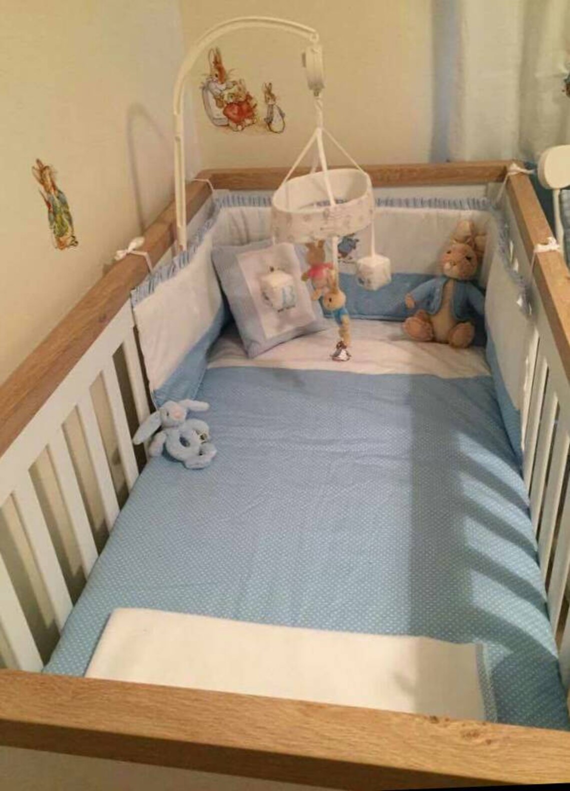 Custom Made Peter Rabbit Cot Cot Bed Set Bumper Quilt Etsy UK