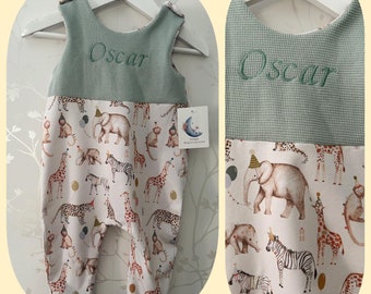 Baby Toddler Romper Party Safari Animals Choice Of Personalised First Birthday Outfit