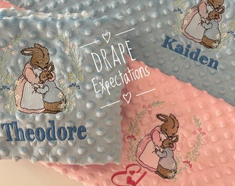 Peter Rabbit Blanket Personalised Embroidered