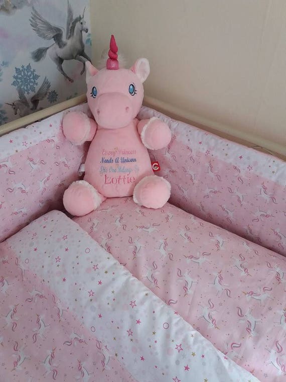 unicorn cot bedding