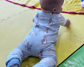Fully Lined Peter Rabbit Romper Made To Order In Exclusive Fabric Design