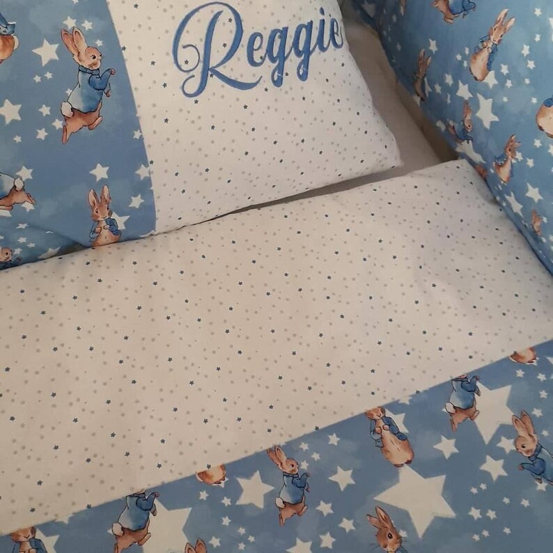 pink peter rabbit cot bedding