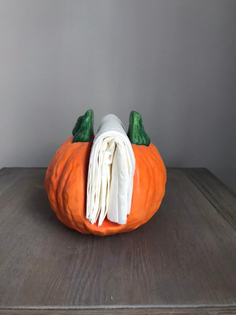 Ceramic Pumpkin Napkin Holder Etsy