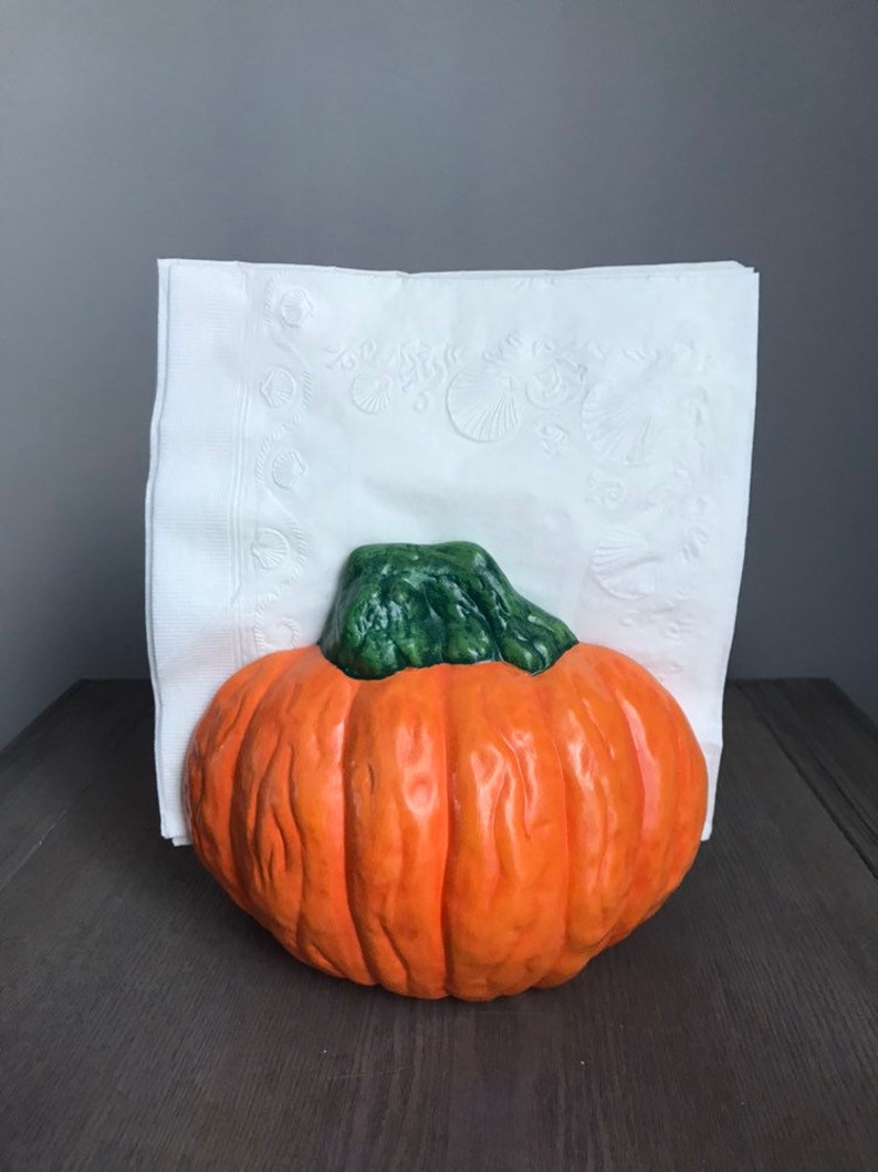 Ceramic Pumpkin Napkin Holder Etsy