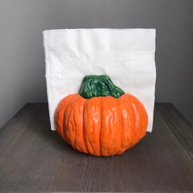Ceramic Pumpkin Napkin Holder Etsy