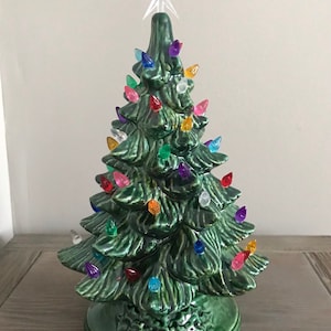 Ceramic Christmas Tree With Pointed Bulbs. Small Ceramic Christmas Tree ...