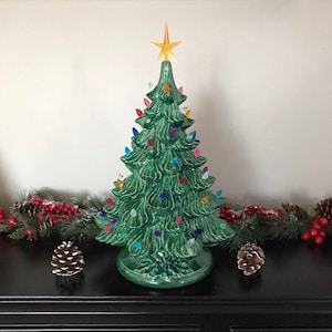 Ceramic Christmas Tree -- Large — Free Shipping -- Ceramic Christmas Tree with Lights