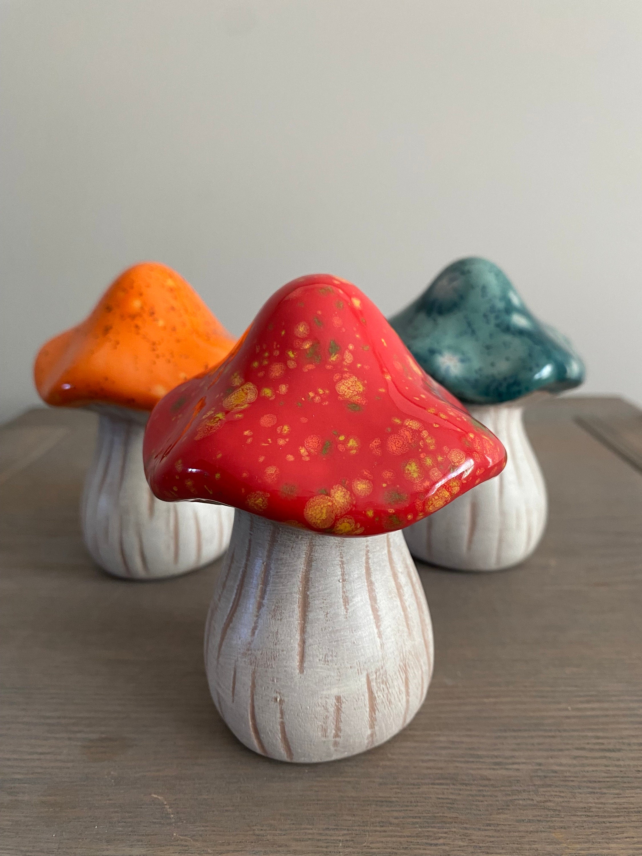Ceramic Mushroom Decor – Crystal Glaze, Home and Garden Art - Etsy