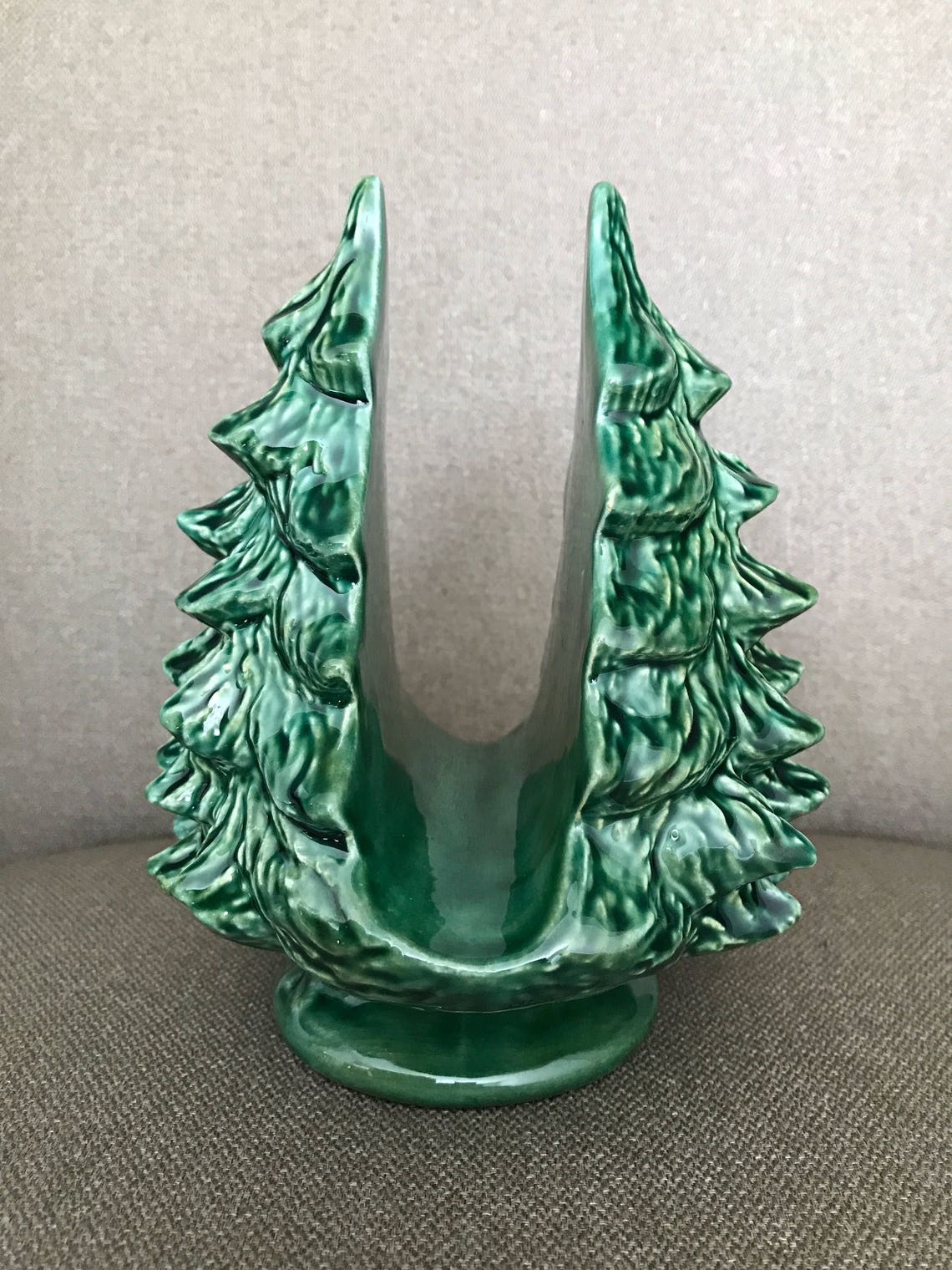 Ceramic Christmas Tree Napkin Holder Christmas Card Holder Etsy