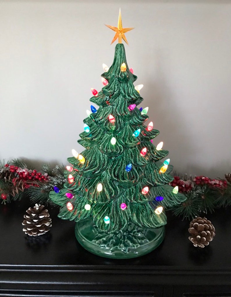 Ceramic Christmas Tree Large Free Shipping Ceramic - Etsy