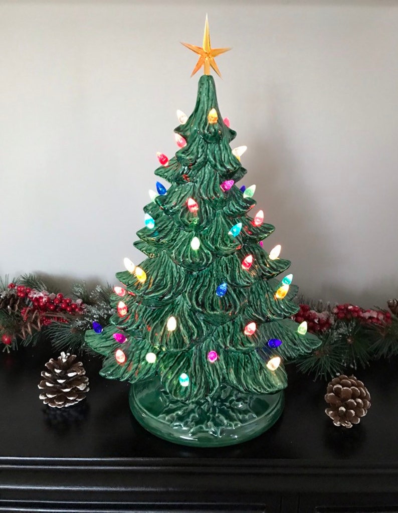 Ceramic Christmas Tree Large Free Shipping Ceramic Etsy