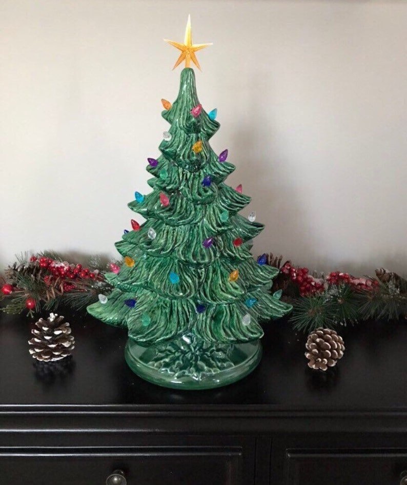 Ceramic Christmas Tree Large Free Shipping Ceramic Etsy