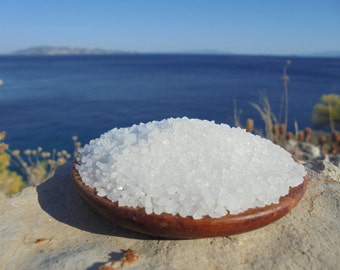 Natural Raw Greek Coarse Sea Salt from Messolonghi, Gourmet Salt , Crystal Salt, Cooking Salt, Bath Salt