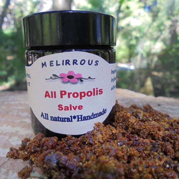 All Propolis Salve,Beeswax Salve only with Propolis from our beehives, Healing Salve