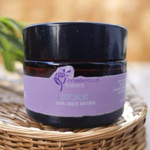 Foot Healing Herbal Beeswax Salve, All Natural Handmade Organic Foot Balm,Salve! Set with Pumice Stone!  (1oz-30gr)&(1.7oz-50gr)