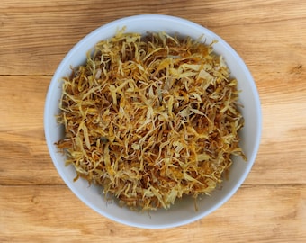 Gedroogde calendulablaadjes: natuurlijke kruidenthee, calendula officinalis