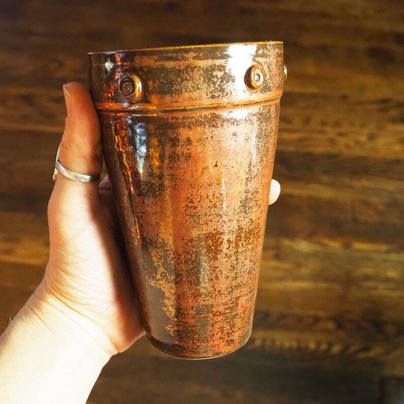 Pottery Rivet Metal Pint Ceramic Cup Beer Mug Cider Steampunk - Etsy