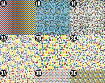 Autism Vinyl, Autism Awareness Vinyl, Printed Vinyl Sheets, Vinyl Adhesive Print, Permanent Vinyl, Pattern Vinyl, Outdoor Vinyl, 12"x12"