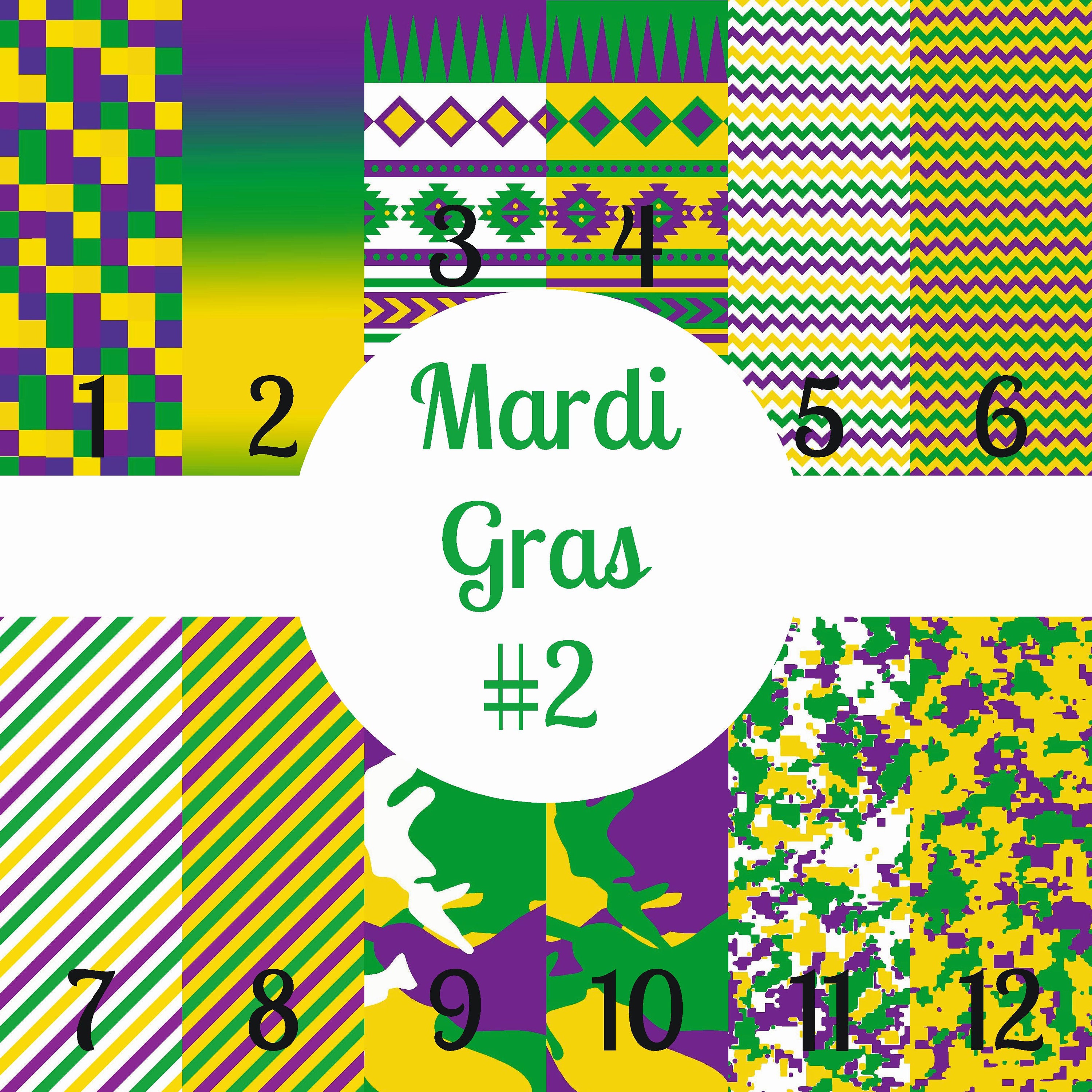 1/2/3pc,Mardi Gras Carnival Iron-On Transfer For Clothing Patches
