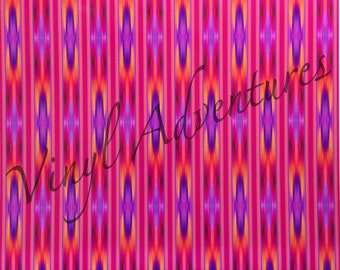 Aztec Pattern Vinyl, Tribal Pattern Vinyl, Purple and Pink Aztec Tribal,  12"x12", Outdoor Permanent Adhesive, Oracal 651