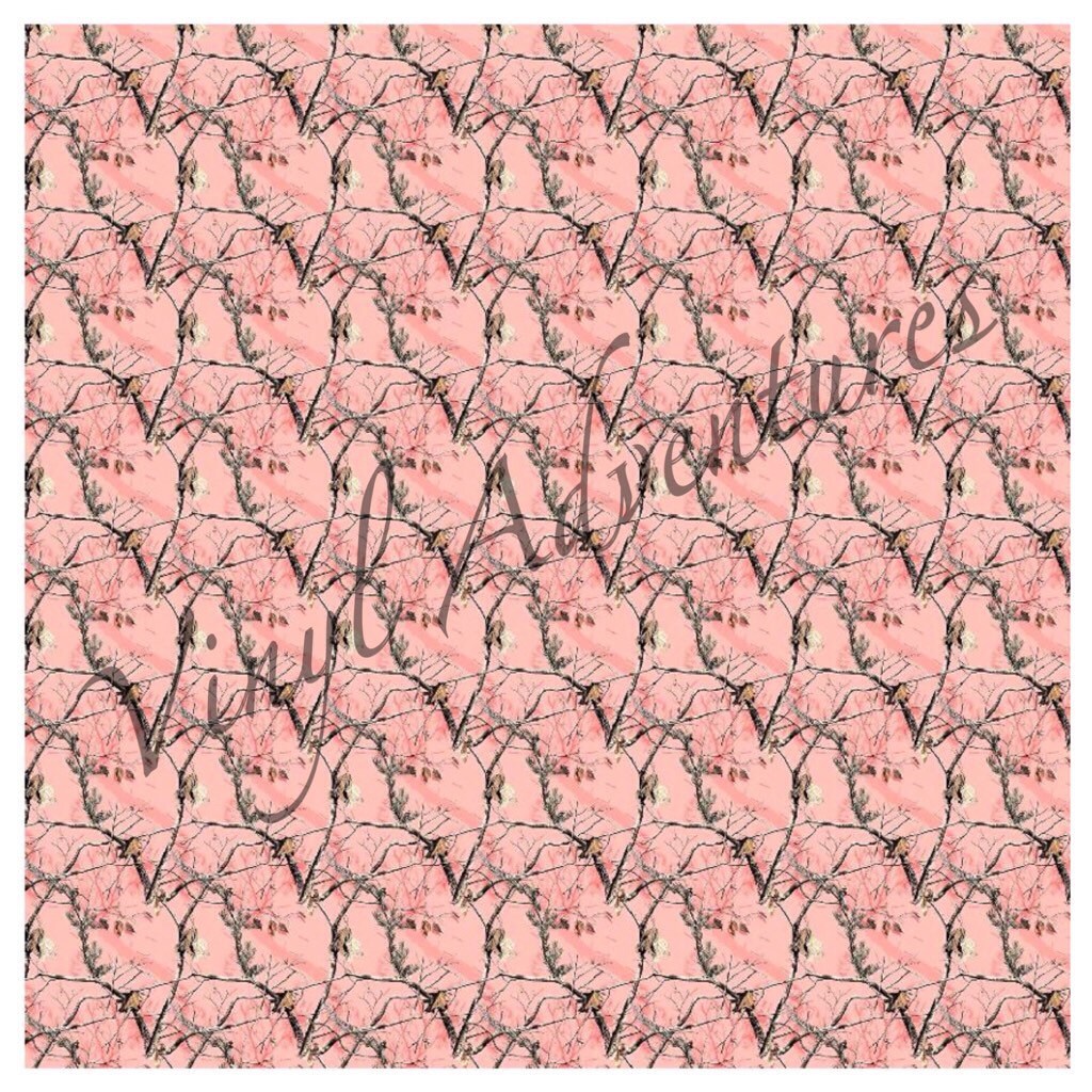 Printed Pattern HTV - #052 Pink Camo