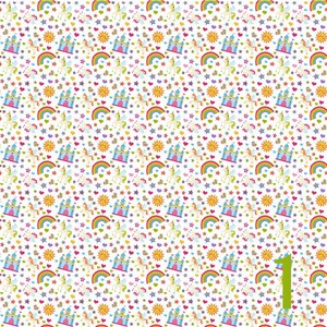 Unicorn Heat Transfer Vinyl Rainbow Pattern HTV, Unicorn HTV Sheets, Printed Heat Transfer Vinyl, Printed HTV Vinyl, Custom Print HTv image 2
