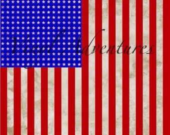 American Flag Pattern Vinyl, Grunge, 4th of July, Patriotic, Patterned, Vinyl, 12"x12", Permanent Adhesive, Oracal 651, Memorial Day