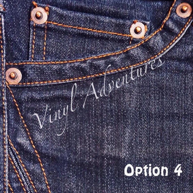 Denim Pattern Vinyl, Blue Jeans, Blue, Chambray, Patterned, Printed, Vinyl, Permanent Adhesive, 12x12, Craft Vinyl Sheet, Oracal 651, Decal Bild 5