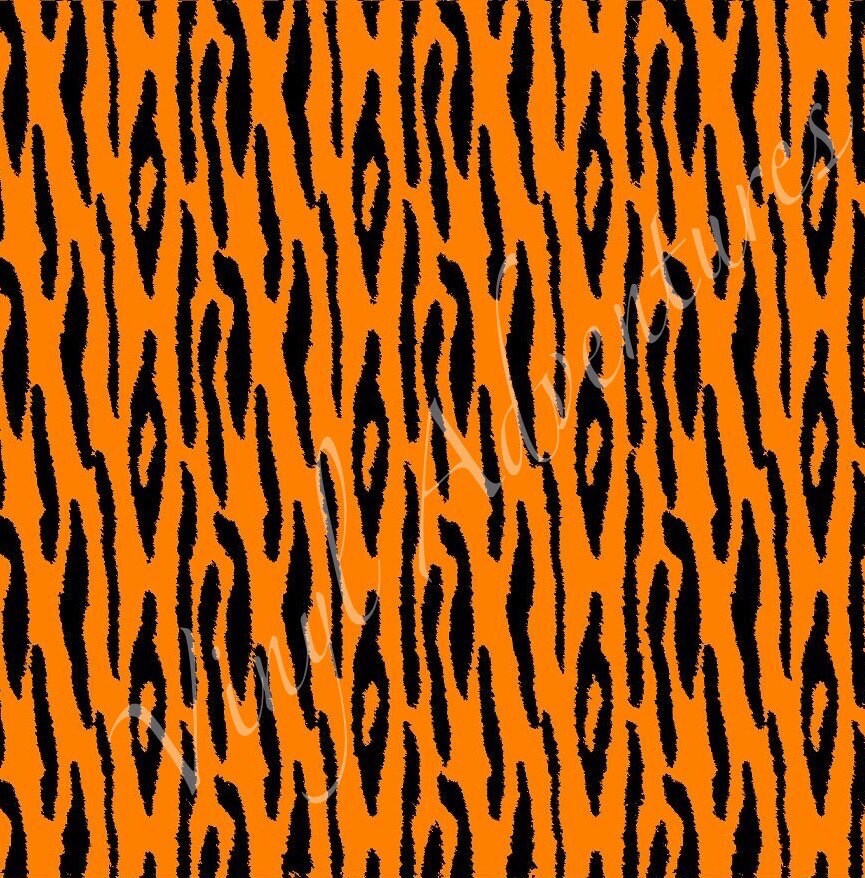 Tiger Print Pattern Vinyl Animal Print Printed Patterned - Etsy