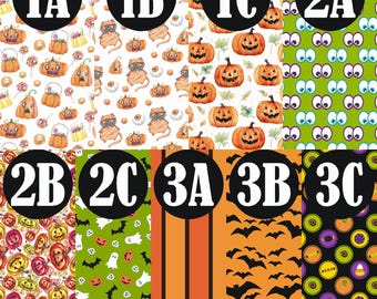 Halloween Patterned Vinyl, Cute Halloween Ghost and Pumpkin Vinyl, Halloween Adhesive Vinyl and Heat Transfer, Printed Vinyl for Crafts