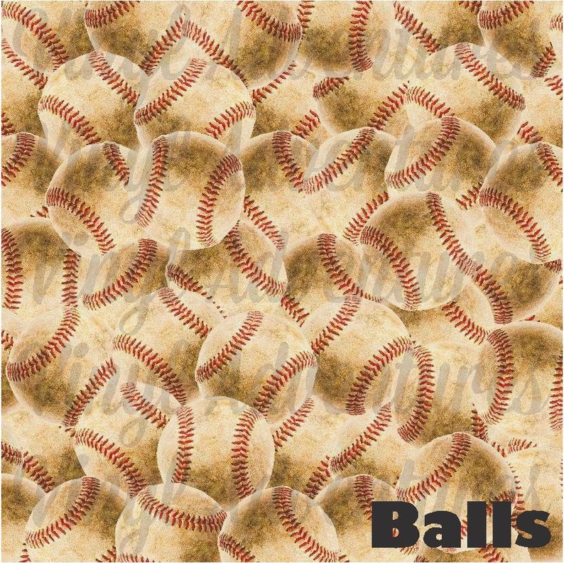 Baseball Pattern HTV Baseball Printed Vinyl Dirty Baseball Etsy