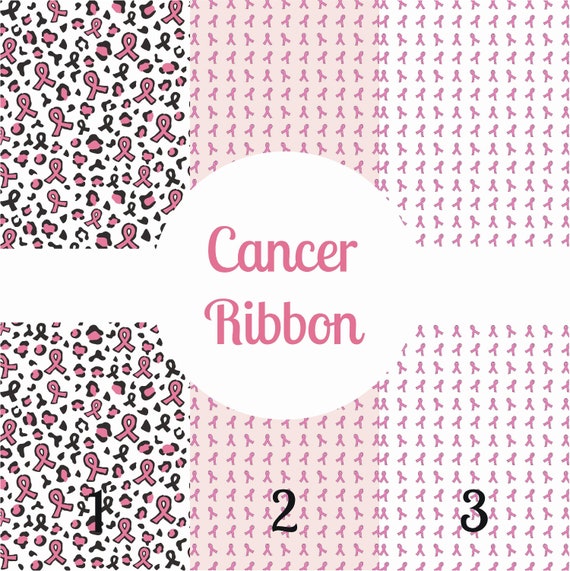 Pink Ribbon Patterned Vinyl, Breast Cancer Awareness Ribbon Heat Transfer, Outdoor Vinyl Adhesive Permanent, Cheetah Print HTV Vinyl