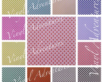 Retro Square Pattern Vinyl (Small), 12"x12", Patterned Vinyl, Printed Vinyl, Oracal 651, Craft Vinyl Sheet