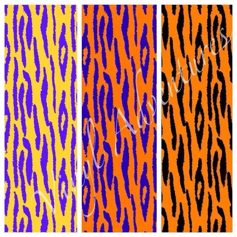 Tiger Print Heat Transfer Vinyl Animal Print HTV Purple Etsy