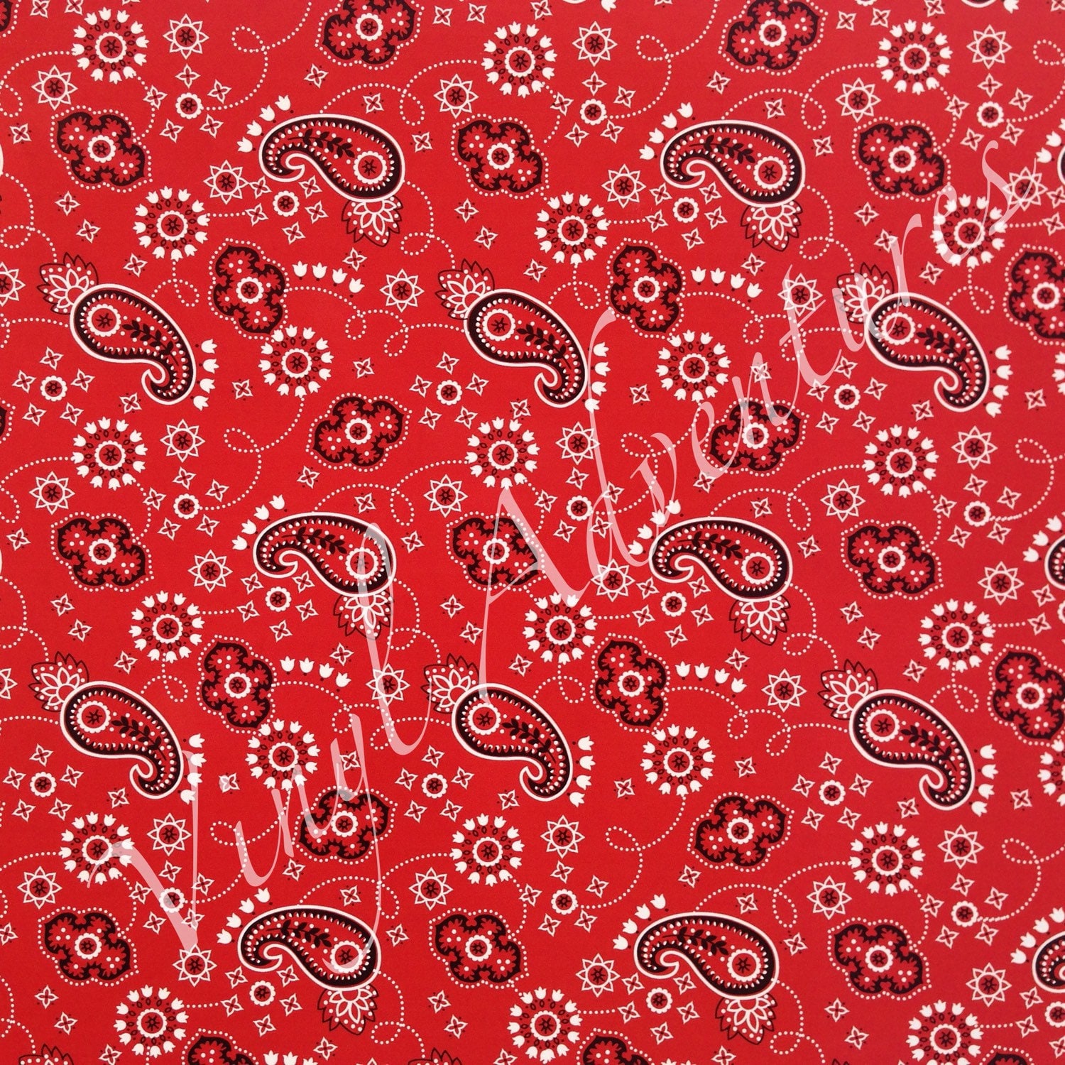 Bandana Pattern Vinyl Red Bandana Patterned Vinyl Etsy