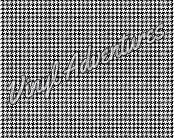 Houndstooth Pattern Vinyl, Black White, Patterned, Printed, Vinyl, Bama, Football, 12"x12", Permanent Adhesive, Craft Vinyl Sheet, 651