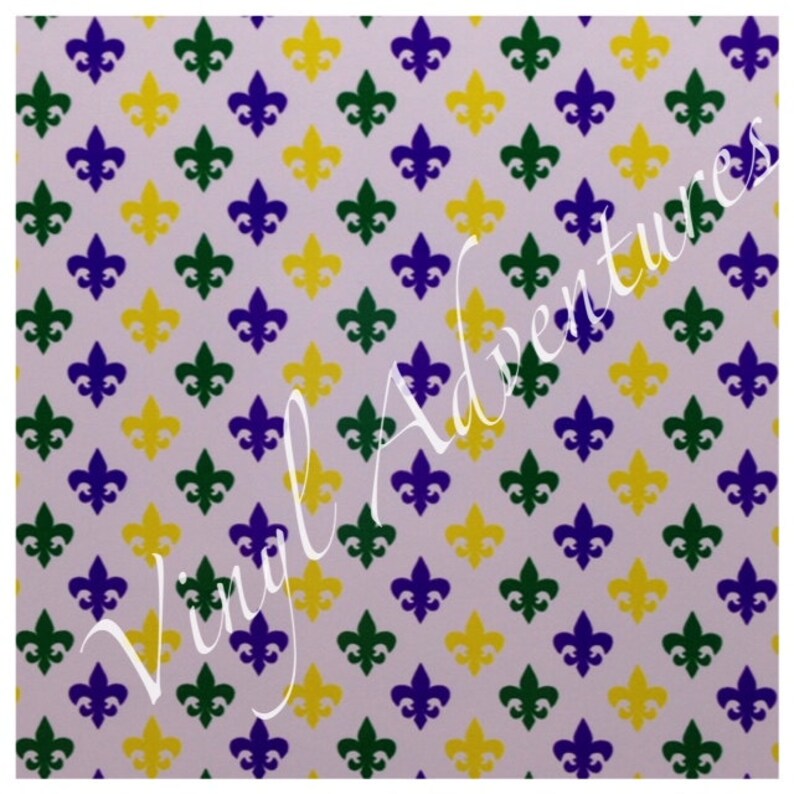 mardi gras printed heat transfer vinyl
